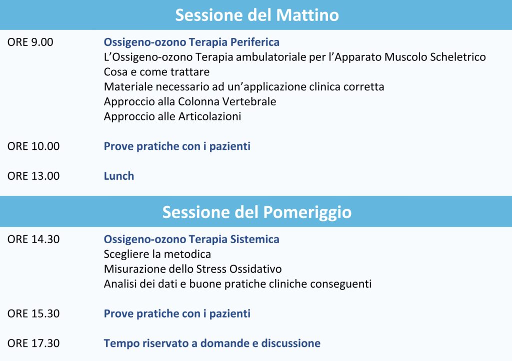 Corso pratico di Ossigeno-Ozono terapia - 14 febbraio